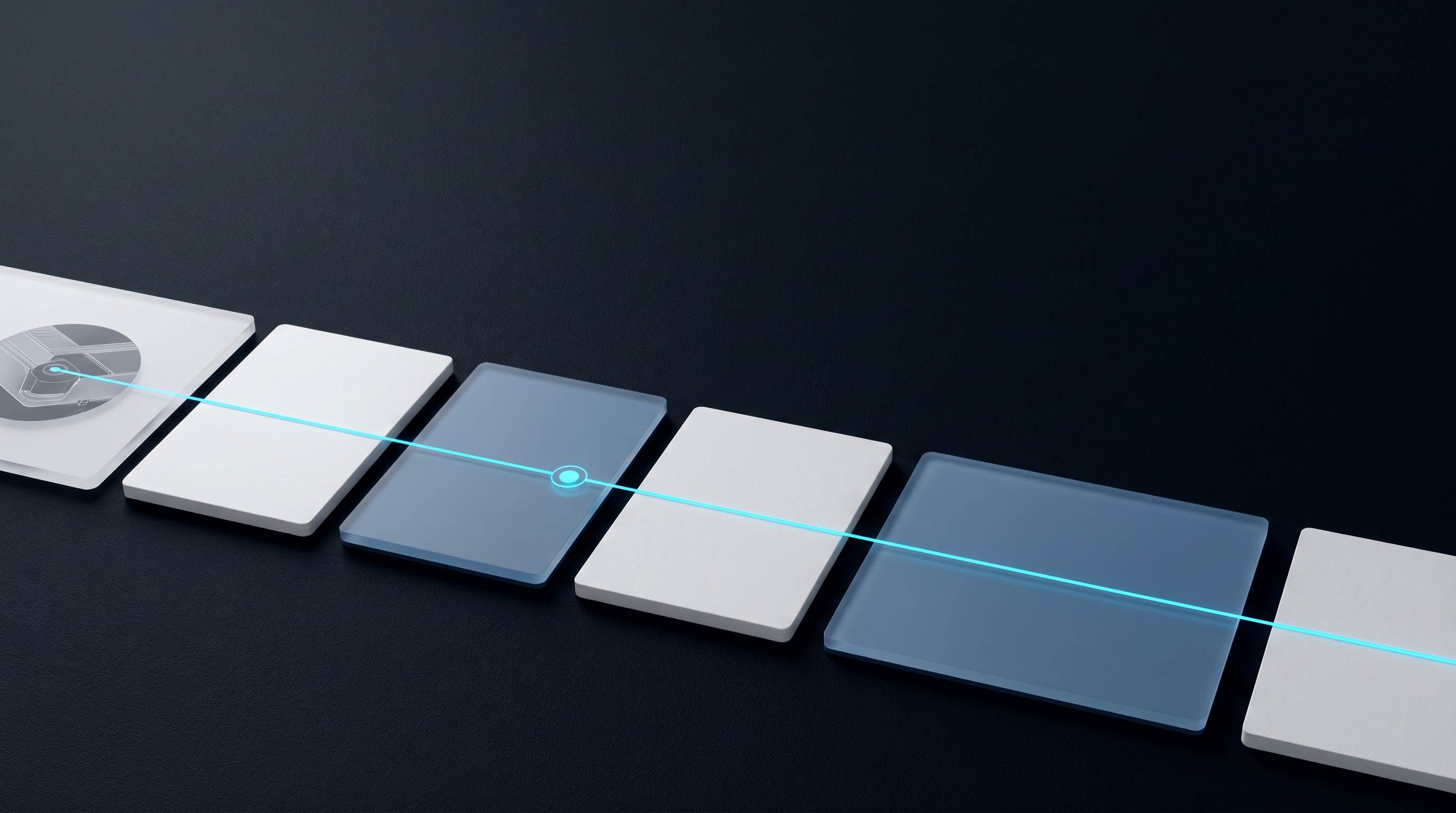 Content Engine workflow represented by six connected panels